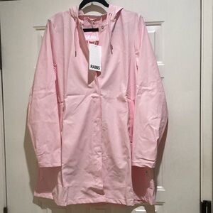 Rains waterproof pink Aline jacket